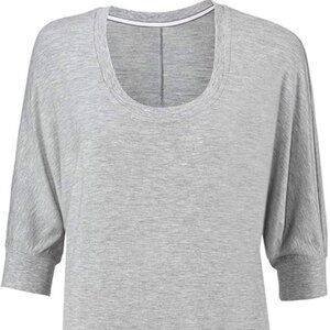 Cabi Gray Center Stage Tee Dolman Sleeve Scoop Neck Short Sleeve Top 5554 XL